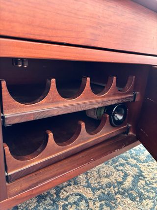 Mesa centro madera maciza cristal