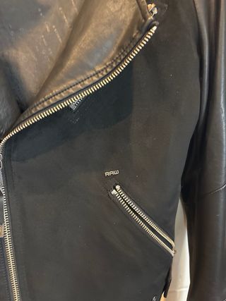 Cazadora G-Star RAW cuero y ante Talla M