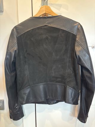 Cazadora G-Star RAW cuero y ante Talla M