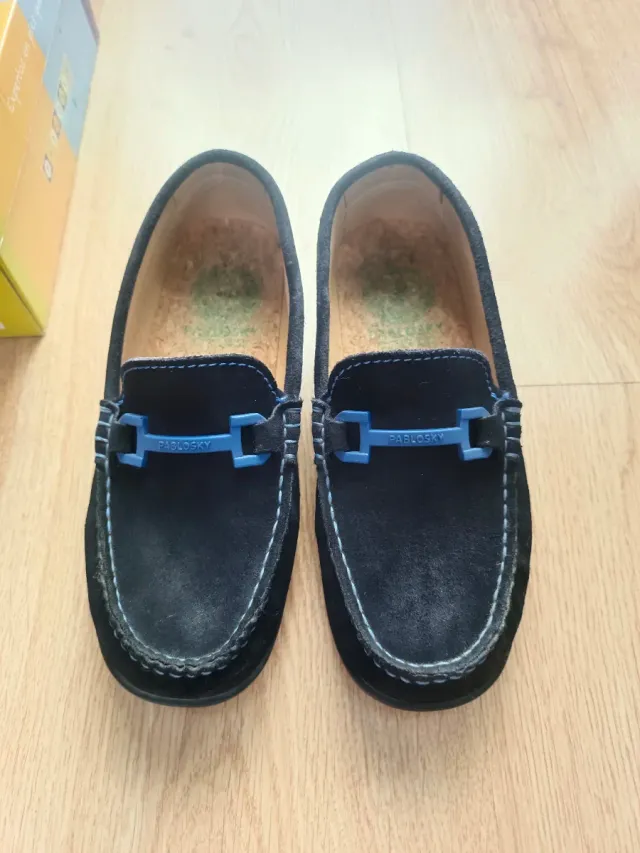 Zapatos Pablosky niño ante azul T.34