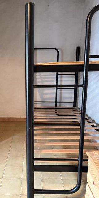 Litera Aluminio negro de 190cm x 90 cm