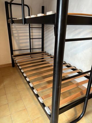 Litera Aluminio negro de 190cm x 90 cm