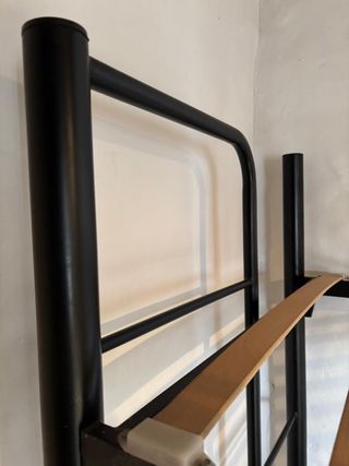 Litera Aluminio negro de 190cm x 90 cm