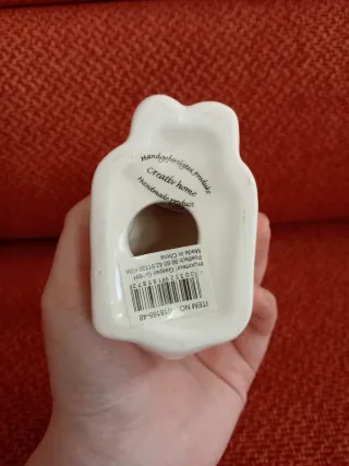 Coniglio in ceramica color crema