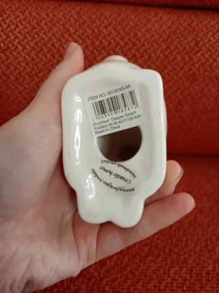 Coniglio in ceramica color crema