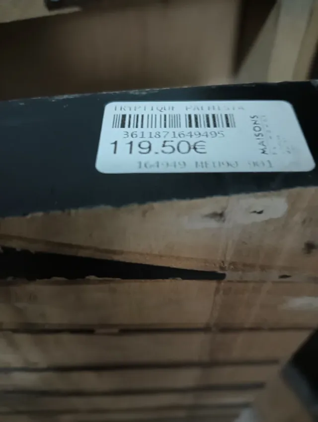 Decoración Pared 3 Marcos Madera Hoja Palmera Nuev