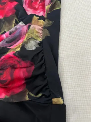 Body Zara floral manga larga