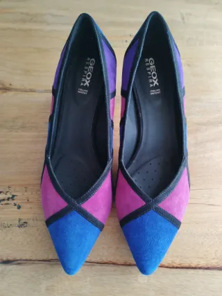 Zapatos de tacón medio Geox Azul Morado