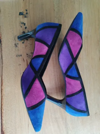 Zapatos de tacón medio Geox Azul Morado