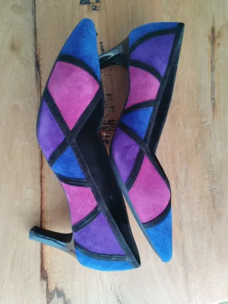 Zapatos de tacón medio Geox Azul Morado