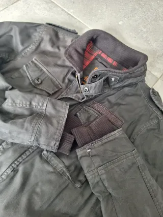 Chaqueta Bomber Schott Negra Algodón Vintage Talla