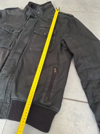 Chaqueta Bomber Schott Negra Algodón Vintage Talla
