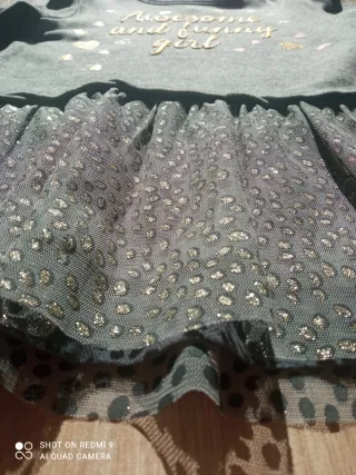 Vestido niña gris Awesome and funny girl