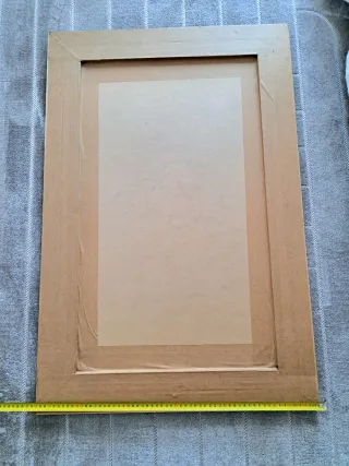 Espejo Marco Madera Marrón y Dorado