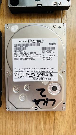 5 Discos Duros 1TB Hitachi/WD