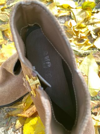 Botas de piel (ante) marrón con cremallera