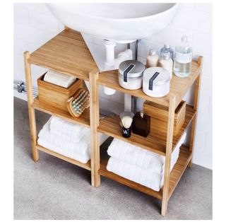Estantería RÅGRUND esquina bambú Ikea 34x60 cm