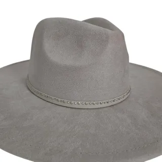 Sombrero Fedora Beige con Tachuelas decorativas