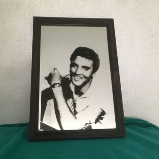 Specchio Elvis Presley Vetro Legno