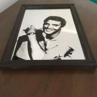 Specchio Elvis Presley Vetro Legno