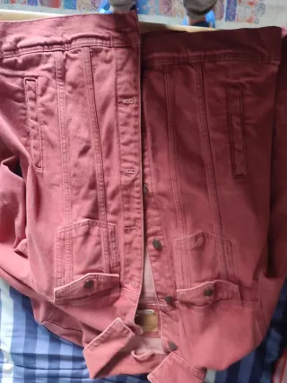 Cazadora vaquera Pull&Bear rosa Talla L