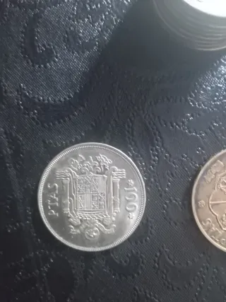 Monedas 100 pesetas 1966, 1975, 1980