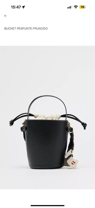 Bolso Zara Bucket Pespuntes