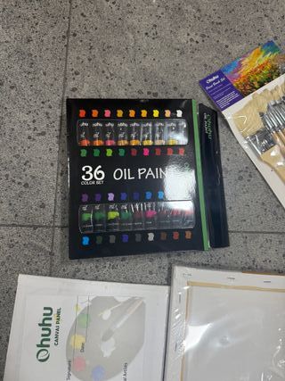 Kit completo Pintura 36 Colores + Lienzos