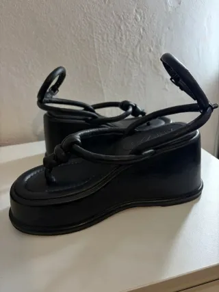 Sandalias Arezzo Tiras Nudo Plataforma Talla 38