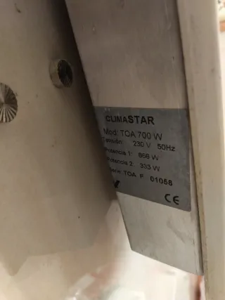 Calefactor Eléctrico Baño Pared