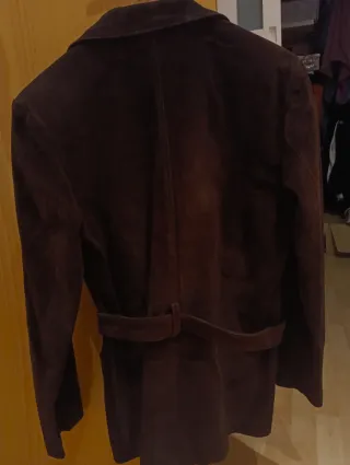 Chaqueta Zara piel /ante marrón chocolate