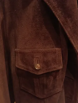 Chaqueta Zara piel /ante marrón chocolate