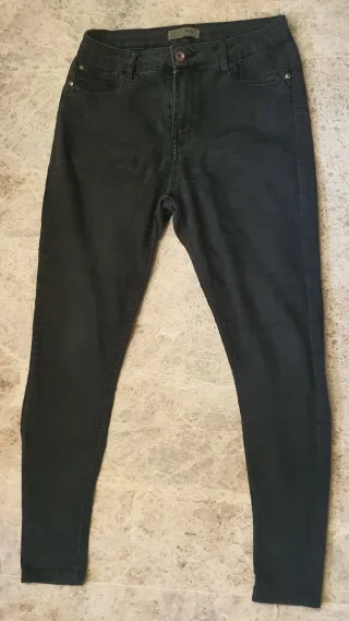 Pantalón vaquero negro mujer talla 38