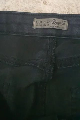 Pantalón vaquero negro mujer talla 38