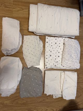 Cuna blanca IKEA+colchon+ fundas