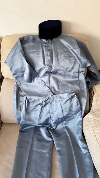 Traje masculino Malayo Azul y gorro azul tall L