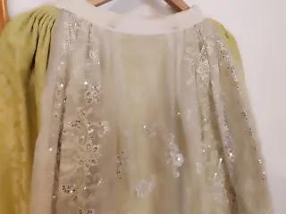Traje de Fallera en plata y Verde