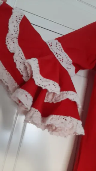 Vestido Flamenca Rojo con Volantes