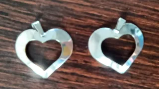 Coppia ciondoli a forma di cuore