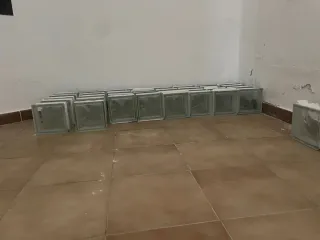 Ladrillos de vidrio transparente (26 uds)