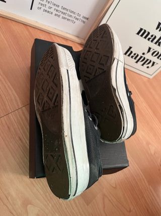 Converse Negras Plataforma Bajas