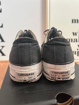 Converse Negras Plataforma Bajas
