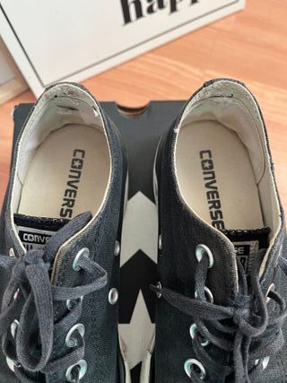 Converse Negras Plataforma Bajas