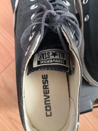 Converse Negras Plataforma Bajas