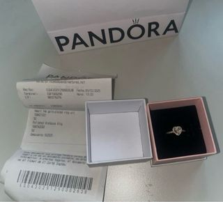 Anillo Pandora Corazón Dorado
