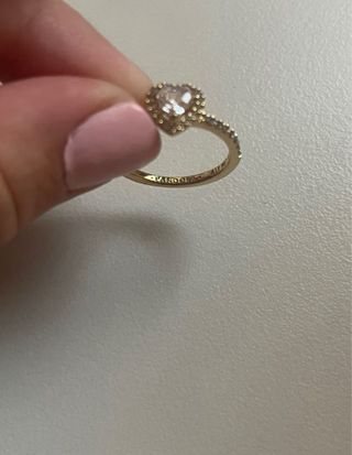 Anillo Pandora Corazón Dorado