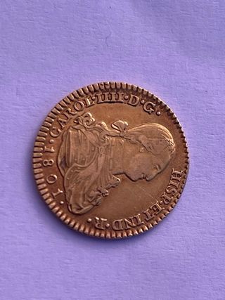 Moneda Oro 2 Escudos Carlos IIII 1801