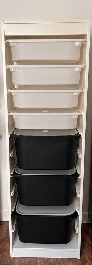 Mueble Organizador Ikea Negro y Blanco