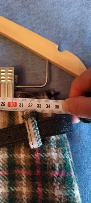 Falda de tweed cuadros verde y multicolor