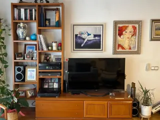 Mueble comedor madera y cristal